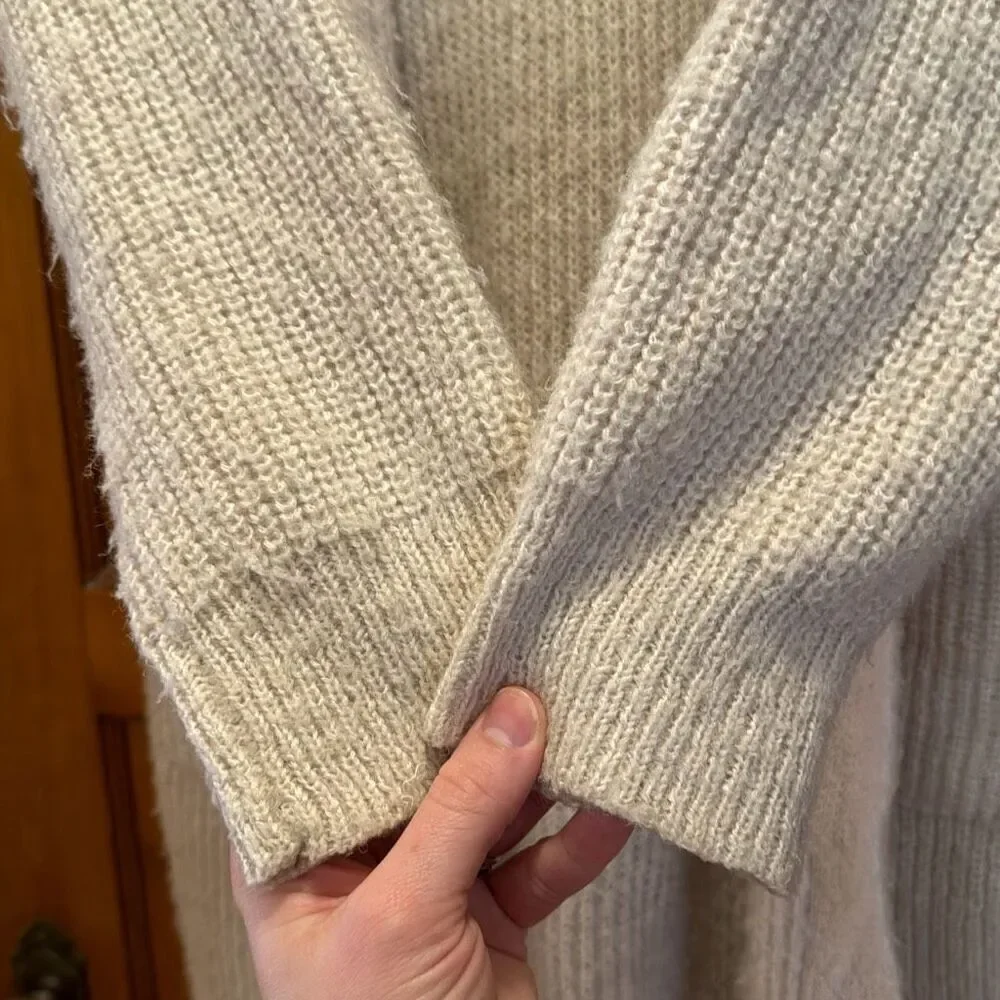 Apparis Joey 2 Cream Colored Open Knit Cardigan Women’s Extra Small - Picture 6 of 7